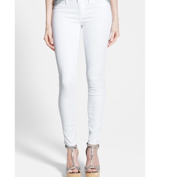 Paige premium white jeans super stretchy 27 - Picture 1 of 3
